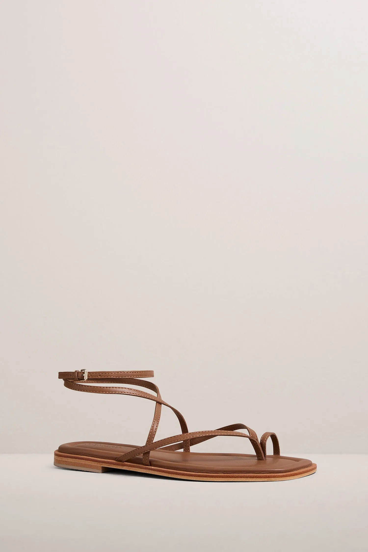 A Emery Davis Sandal in Deep Tan