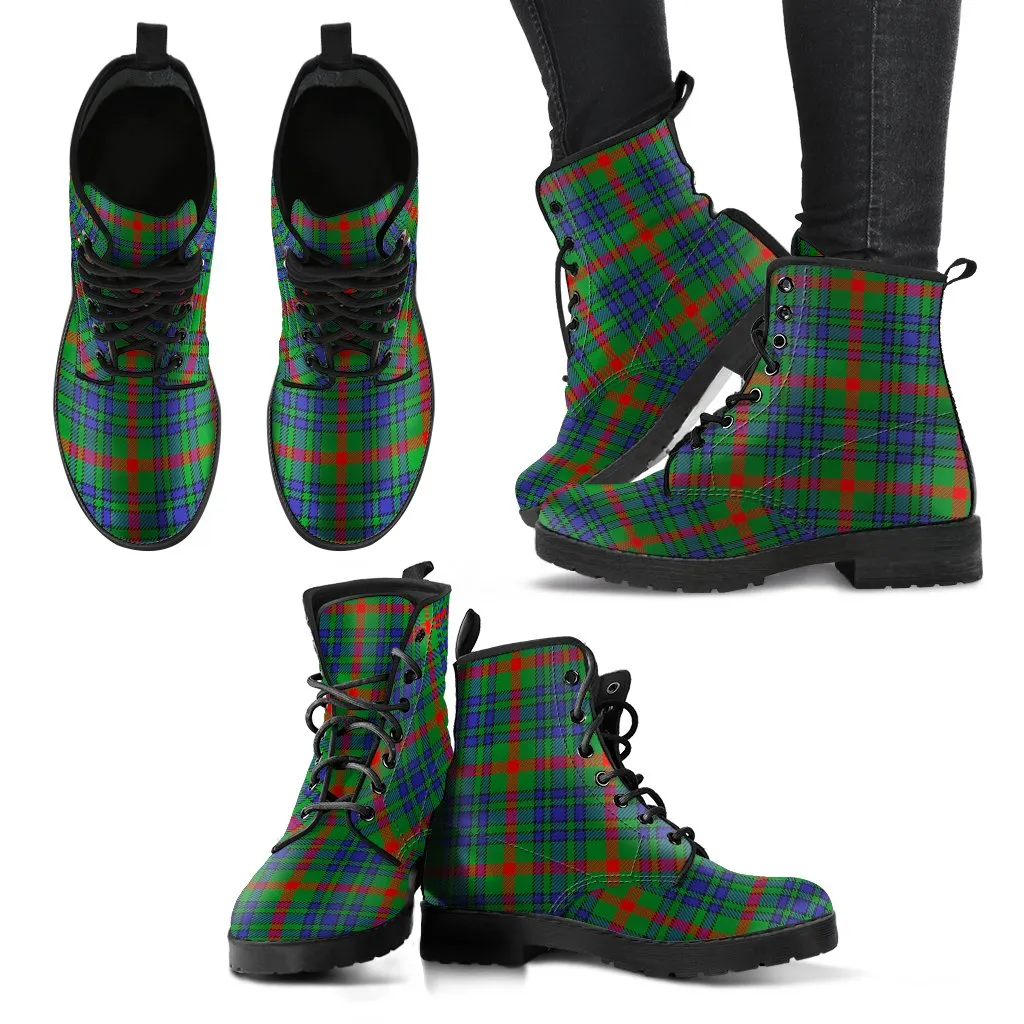 Aiton Tartan Leather Boots