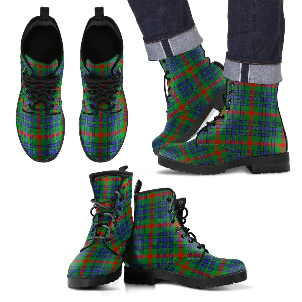Aiton Tartan Leather Boots