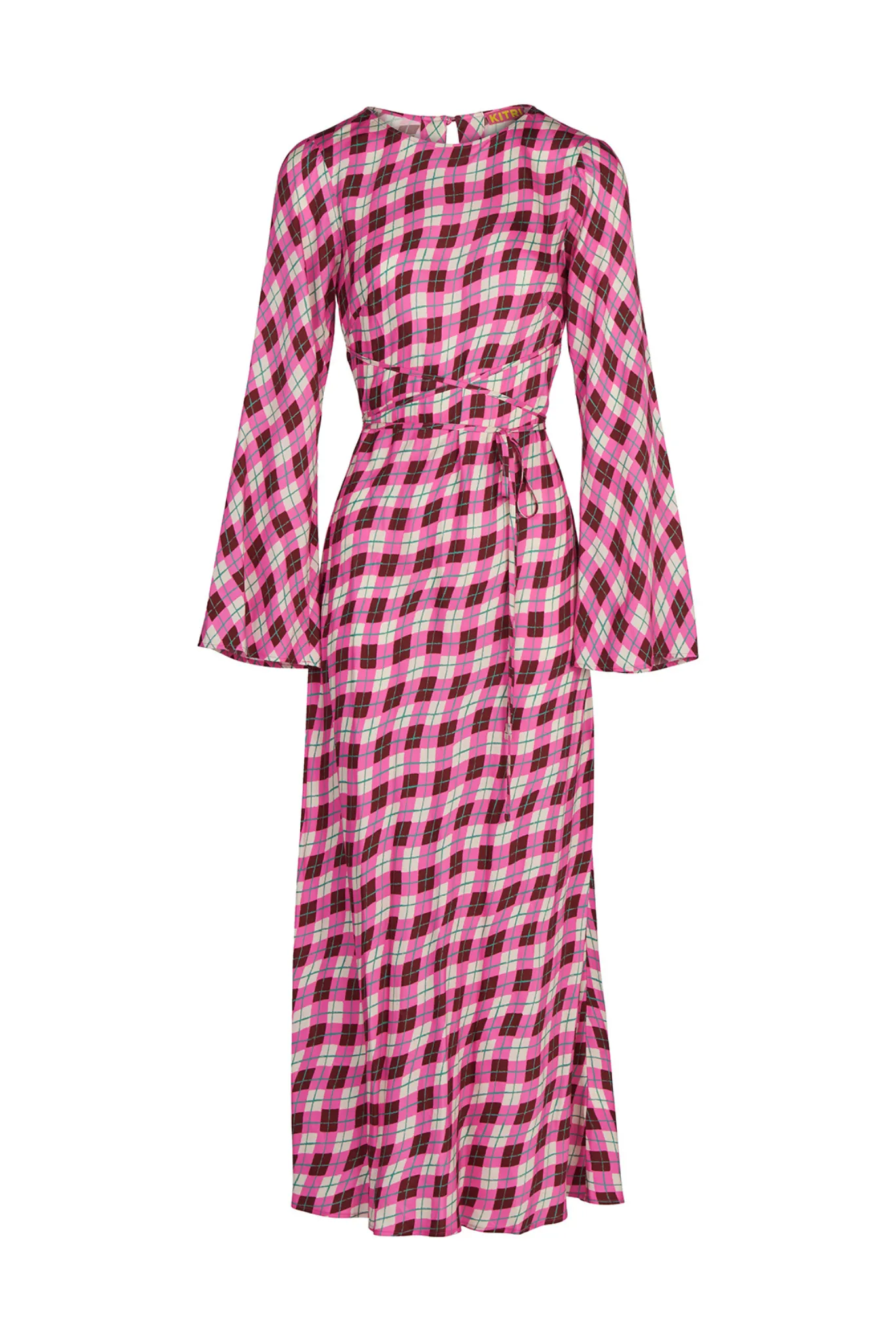 Alexa Pink Argyle Print Dress