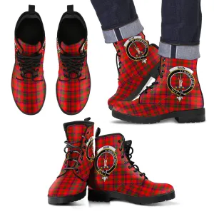 Bain Tartan Clan Badge Leather Boots