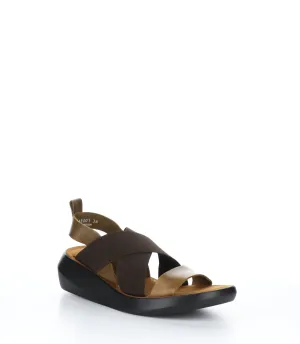 BAJI848FLY CAMEL Wedge Sandals