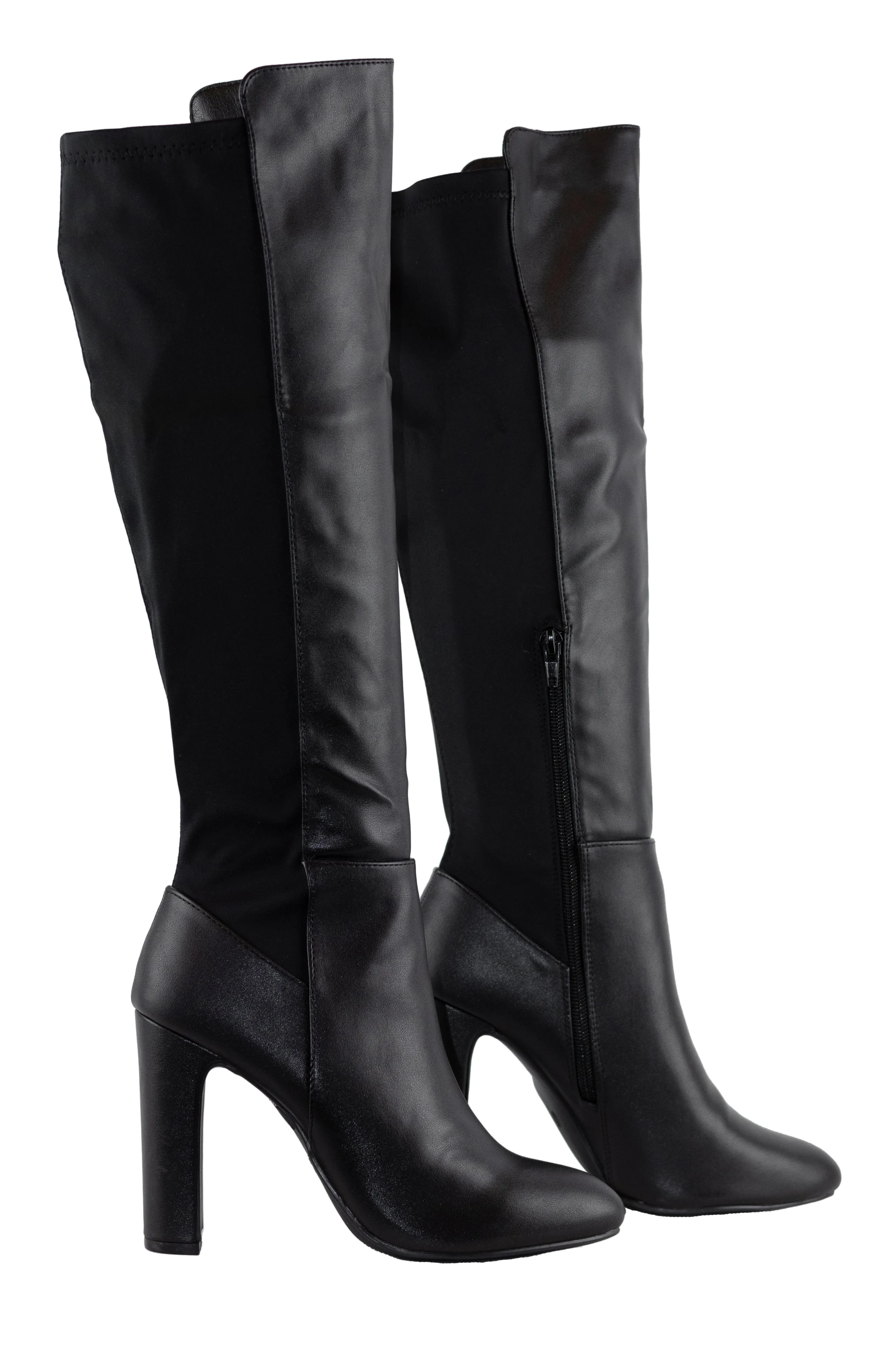 Brandy - Knee High Boots, Suede Material with Stretch Back, Stylish Winter Footwear, Comfortable & Chic for Casual or Dressy Outfits