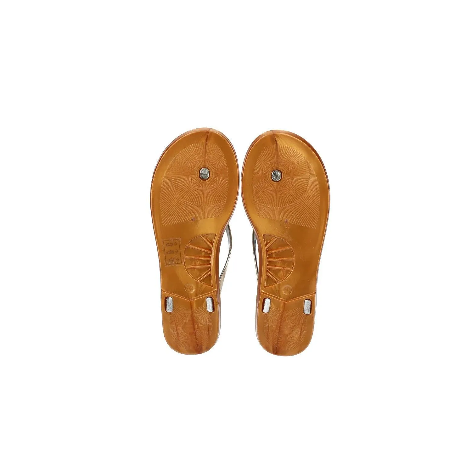 Buffalo Flip Flops Pvc Gold Colour For Women