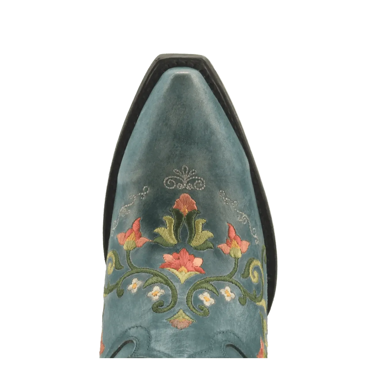 Dan Post Women's Flower Child Snip Toe Leather Tall Boots - Turquoise DP3271