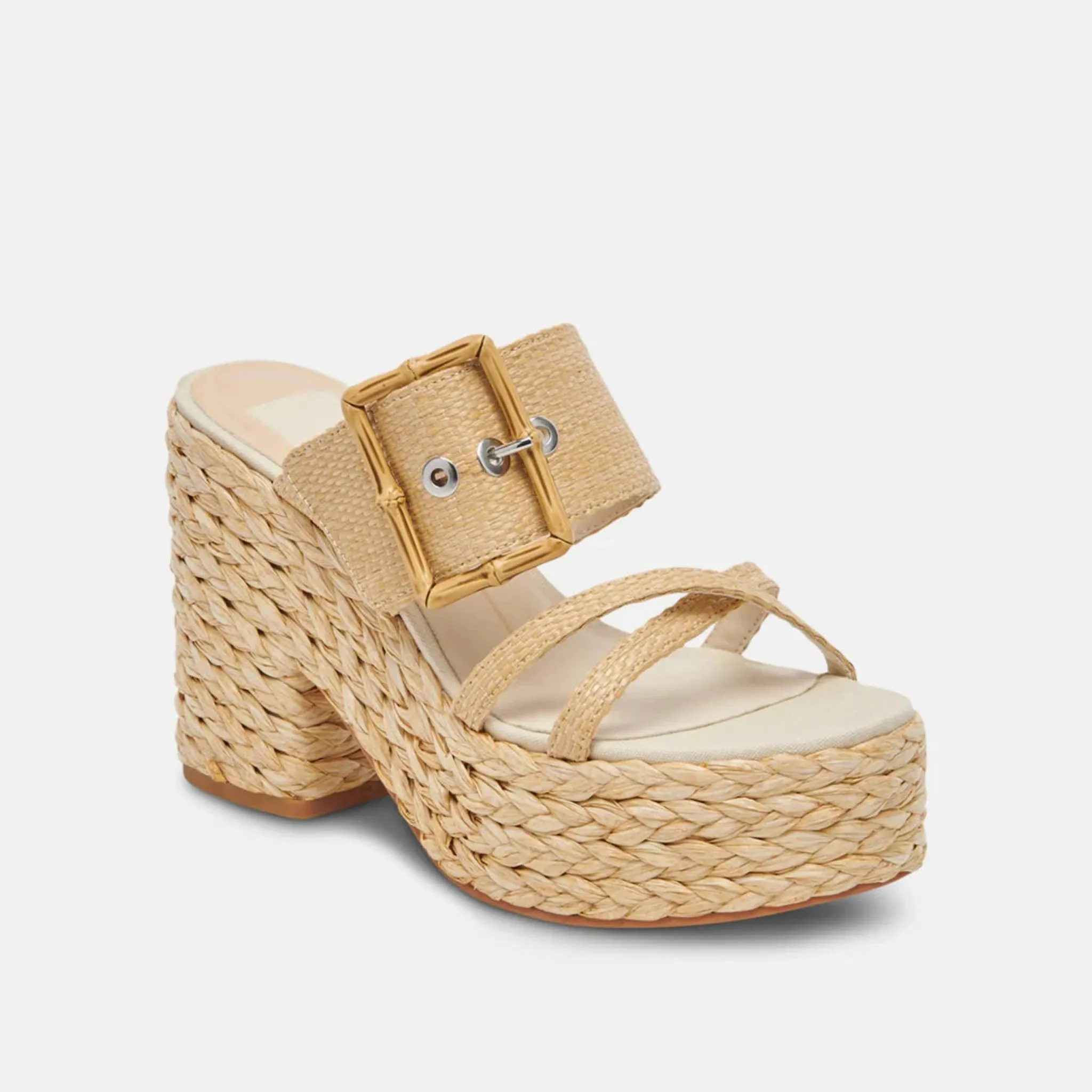 Dolce Vita Edwina Heels - Light Natural Raffia