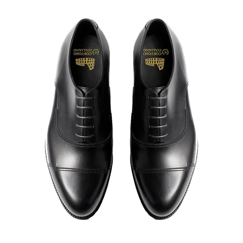 Flat Feet Shoes - Black Leather Broxtowe Balmoral Oxfords with Arch Support