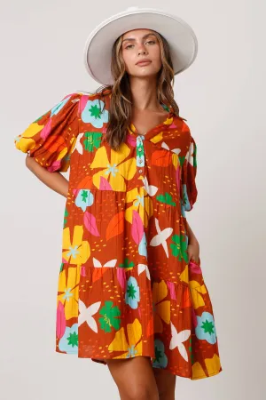 Jasmine Floral Print Gauze Dress
