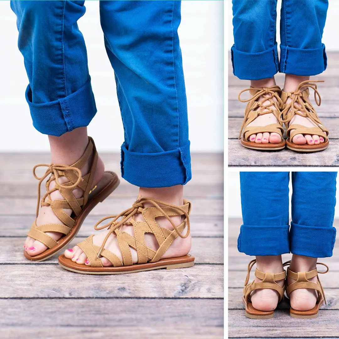Kid's: Watch And Learn Sandals, Light Tan