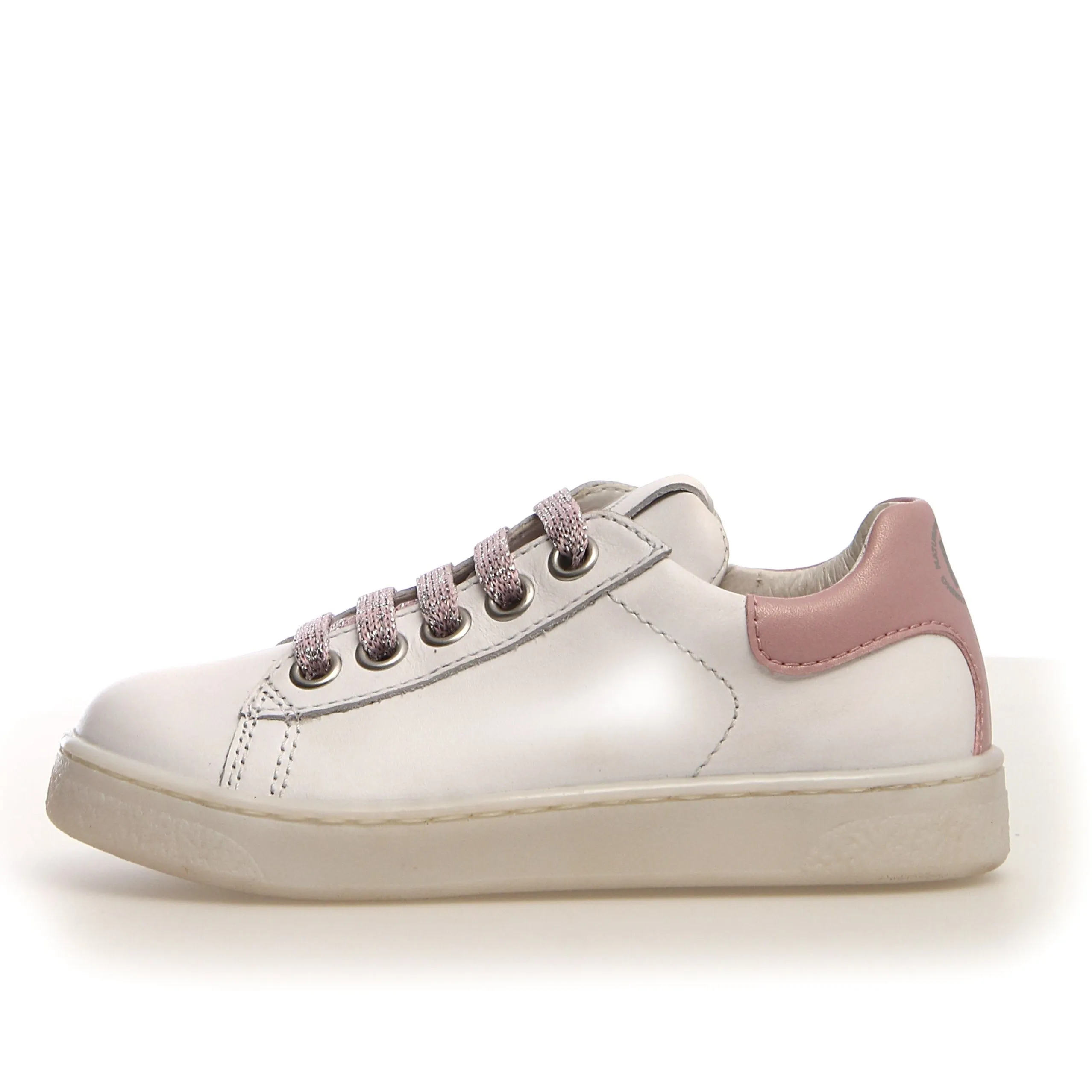 Naturino Girl's Flich Sneaker Shoes, White/Pink