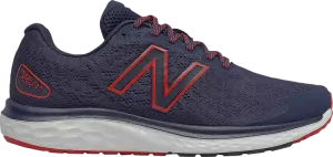New Balance Fresh Foam 680v7 4E Wide 'Navy Team Red' Sneakers, Blue