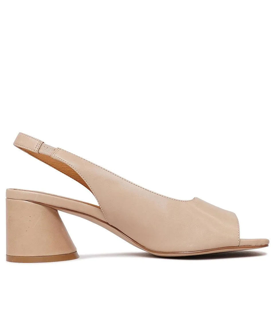 Petel Nude Leather Heels