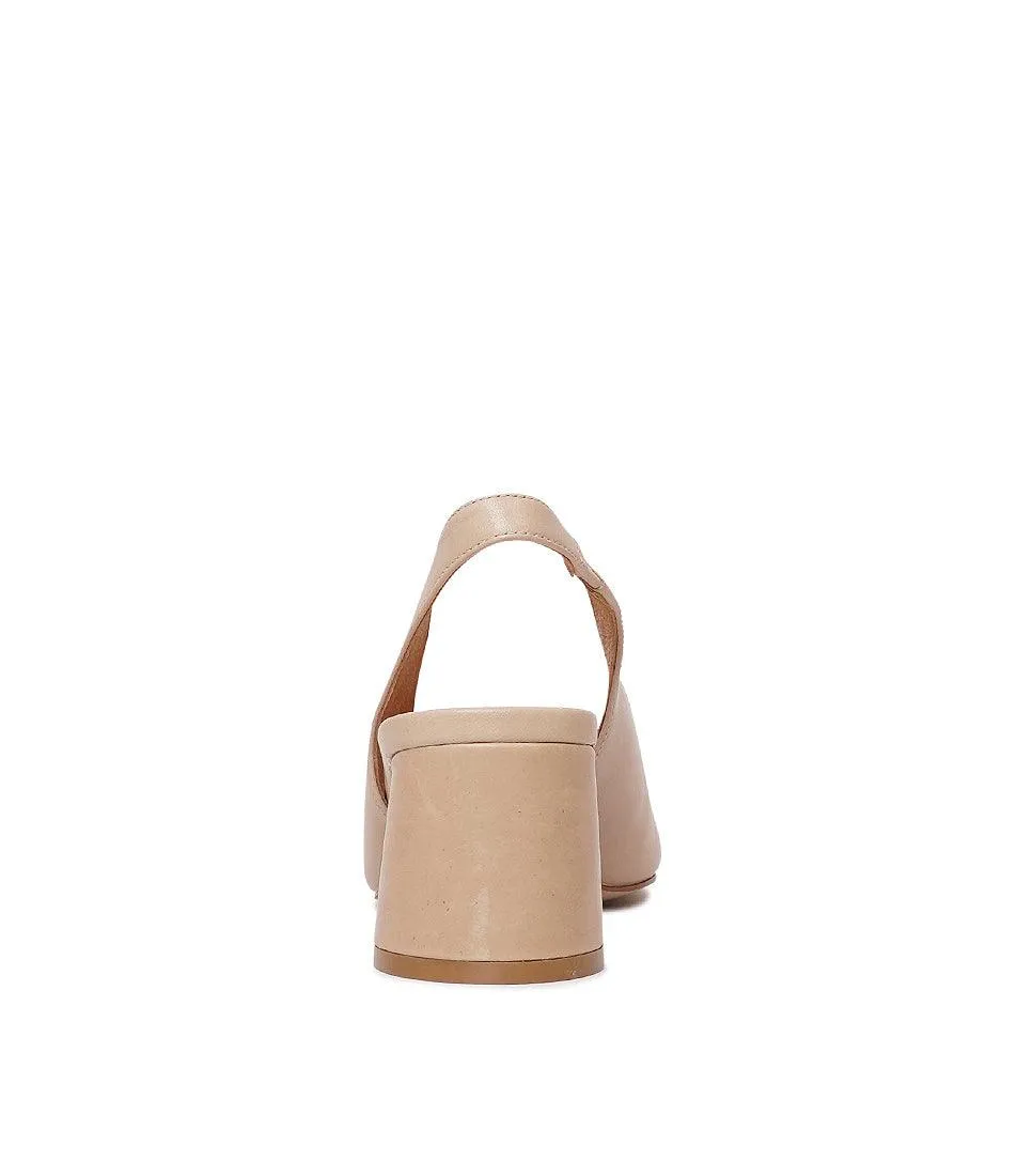 Petel Nude Leather Heels