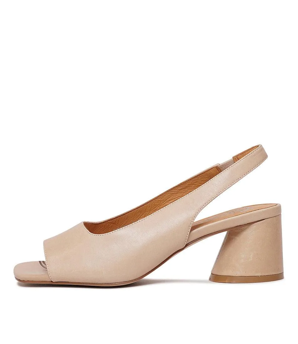 Petel Nude Leather Heels