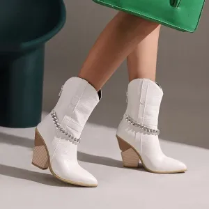 Plain Elegant Pu Autumn Fashion Boots