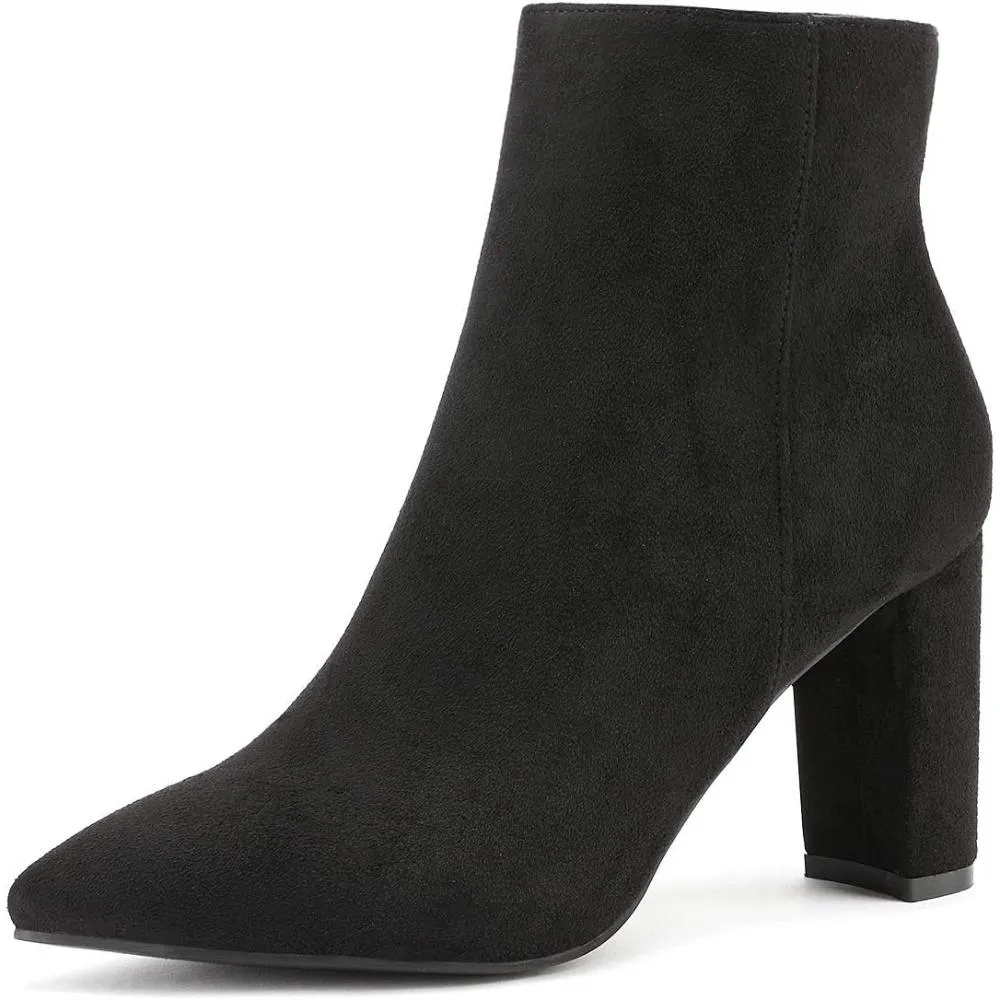 Pointed Side Zipper Boots