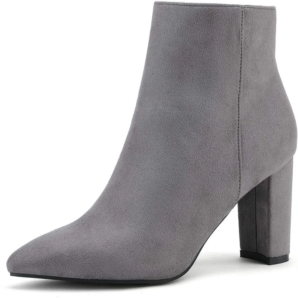 Pointed Side Zipper Boots