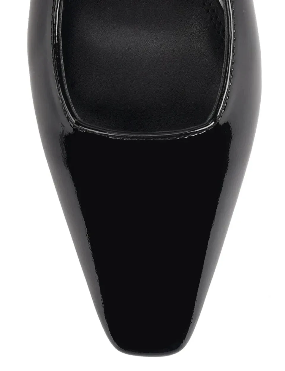 Renee Slingback Block Heels - Black Patent Leather