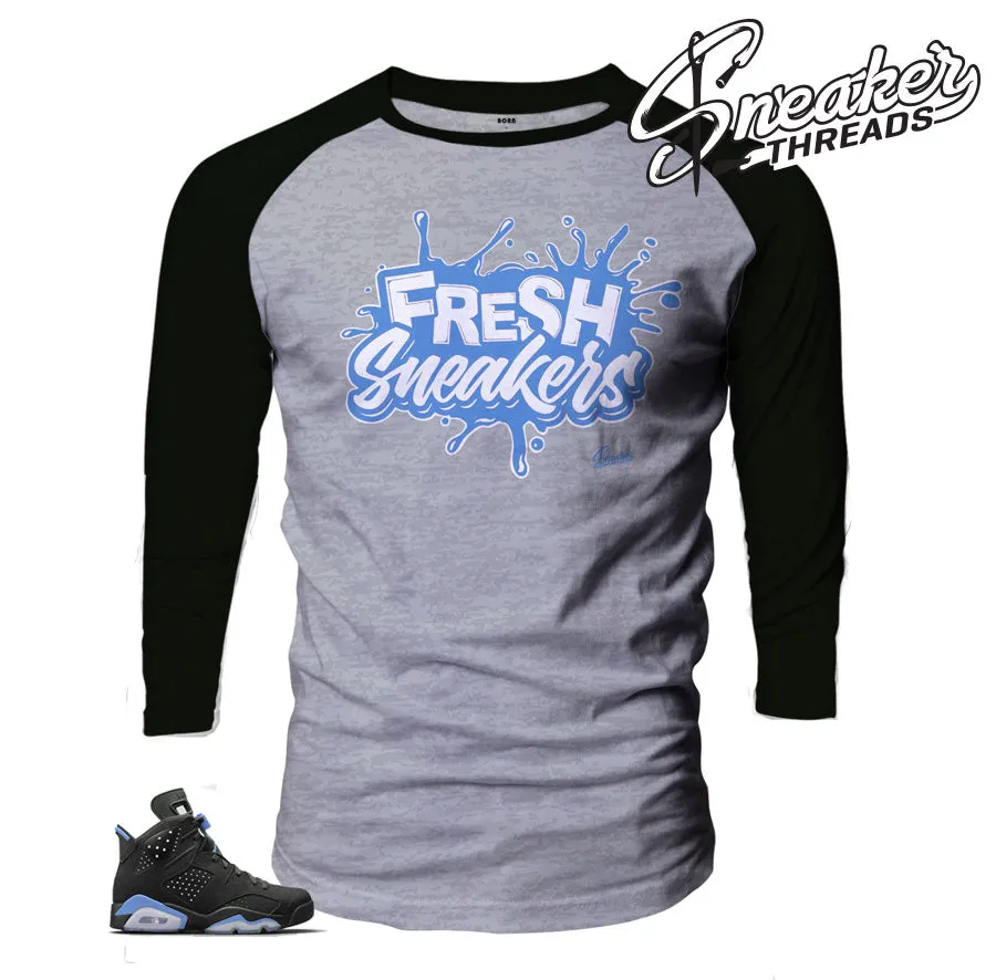 Retro 6 University Blue Fresh Sneakers Raglan Shirt