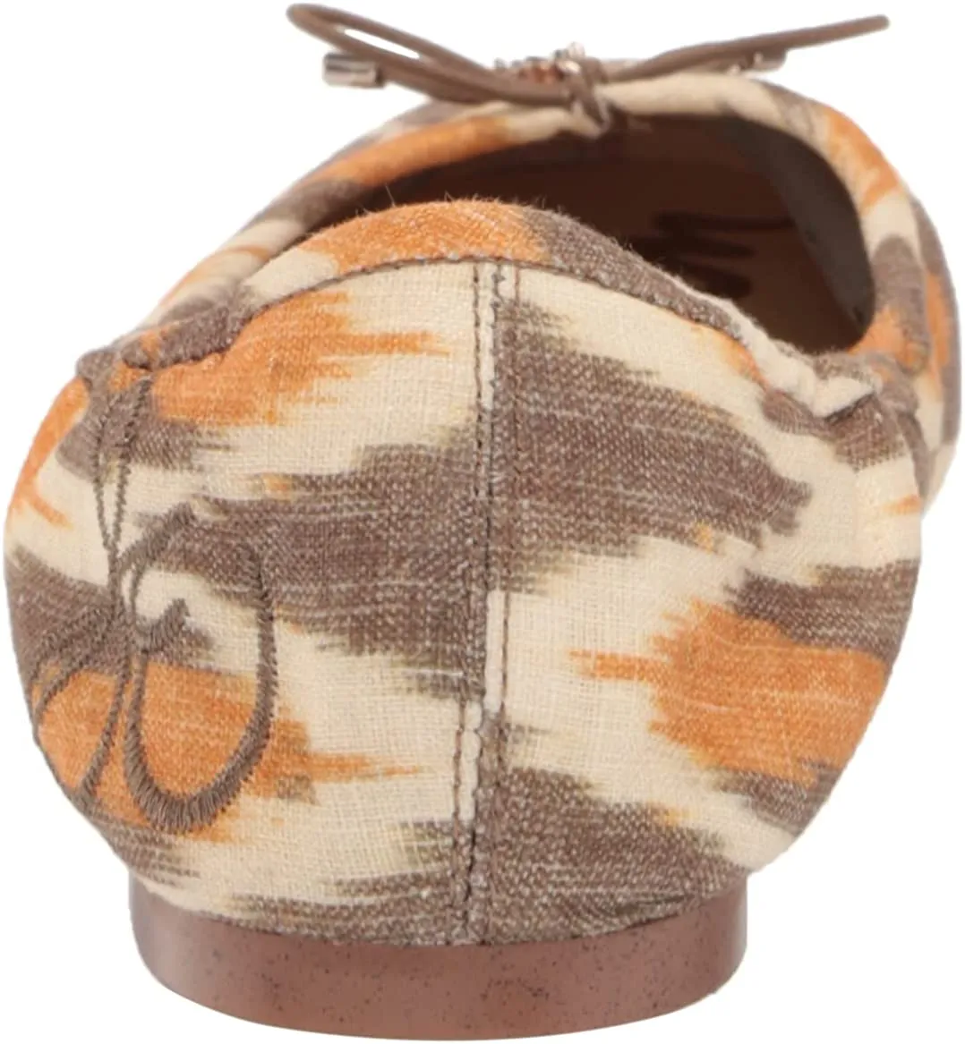 Sam Edelman Felicia Soft Grey Multi Slip On Rounded Toe Bow Detail Ballet Flats