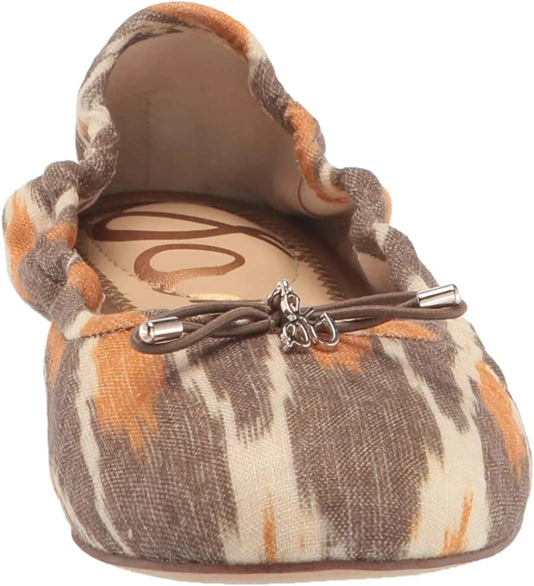Sam Edelman Felicia Soft Grey Multi Slip On Rounded Toe Bow Detail Ballet Flats