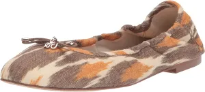 Sam Edelman Felicia Soft Grey Multi Slip On Rounded Toe Bow Detail Ballet Flats