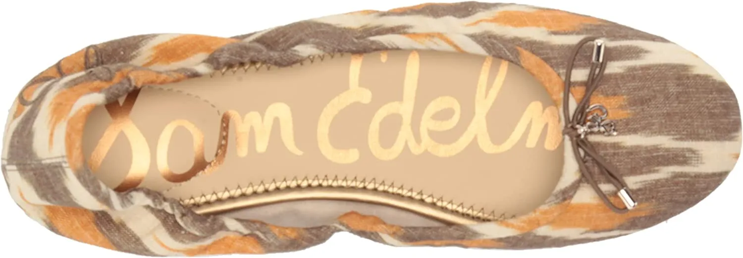 Sam Edelman Felicia Soft Grey Multi Slip On Rounded Toe Bow Detail Ballet Flats