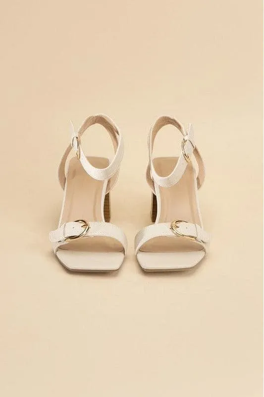 SODA Treaty Buckle Sandal Heels