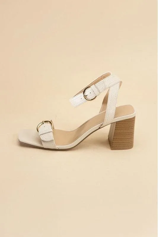 SODA Treaty Buckle Sandal Heels