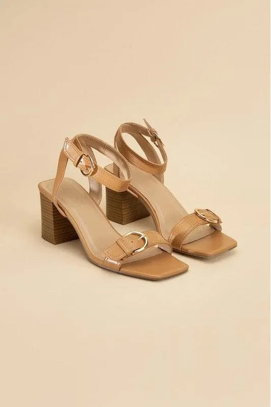 SODA Treaty Buckle Sandal Heels