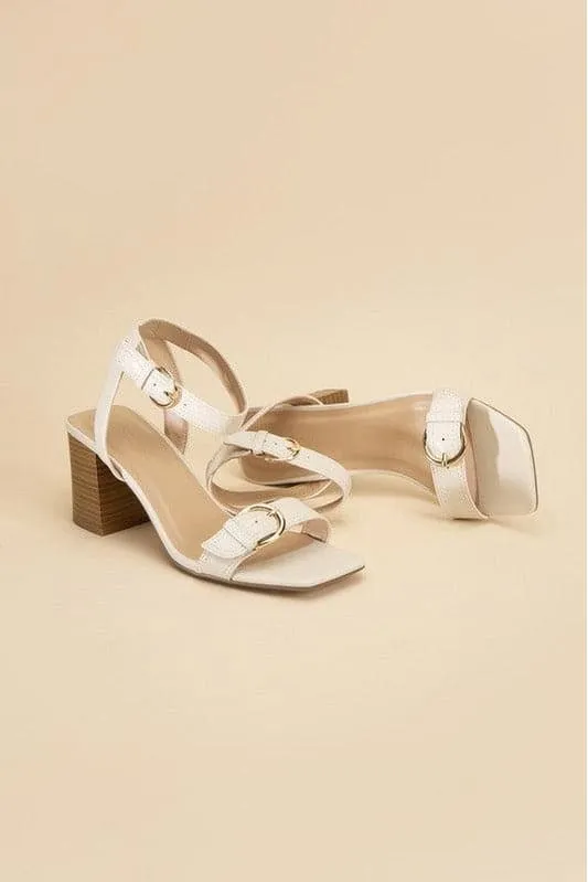 SODA Treaty Buckle Sandal Heels