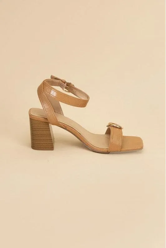 SODA Treaty Buckle Sandal Heels