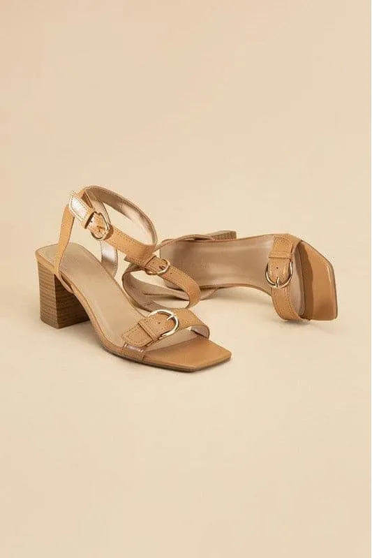 SODA Treaty Buckle Sandal Heels