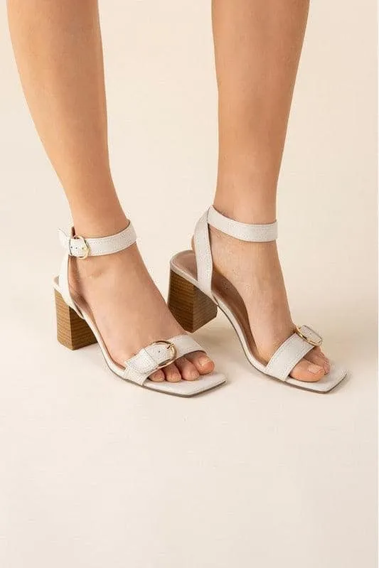 SODA Treaty Buckle Sandal Heels