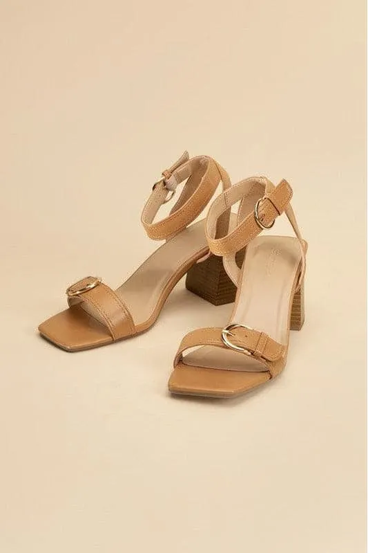 SODA Treaty Buckle Sandal Heels