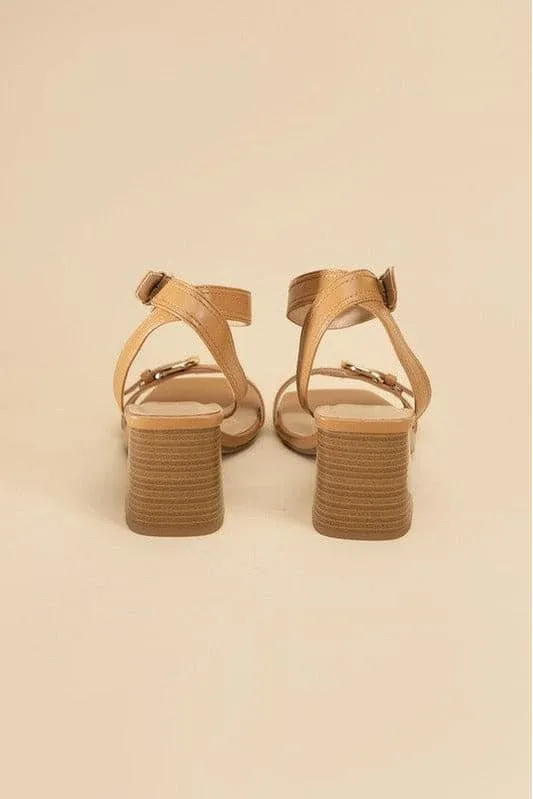SODA Treaty Buckle Sandal Heels