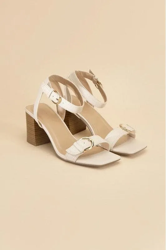 SODA Treaty Buckle Sandal Heels