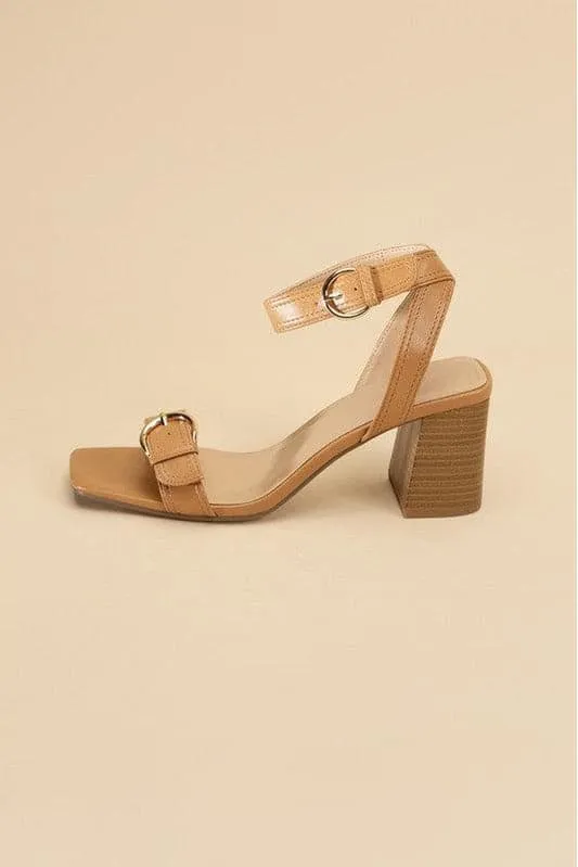 SODA Treaty Buckle Sandal Heels