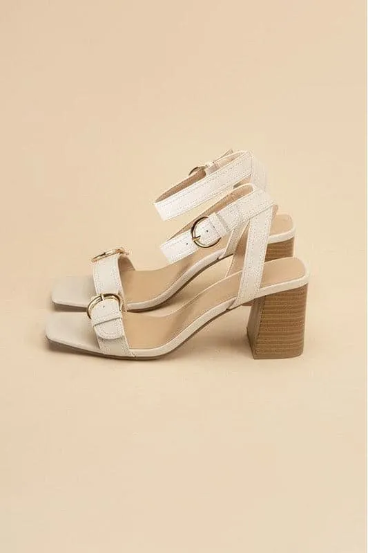 SODA Treaty Buckle Sandal Heels