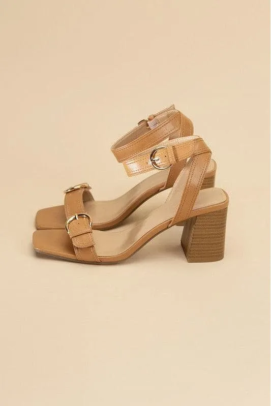 SODA Treaty Buckle Sandal Heels