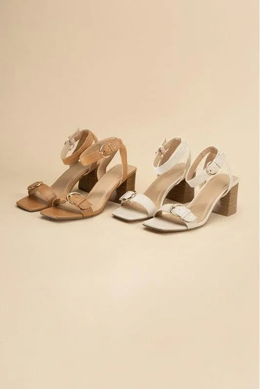 SODA Treaty Buckle Sandal Heels