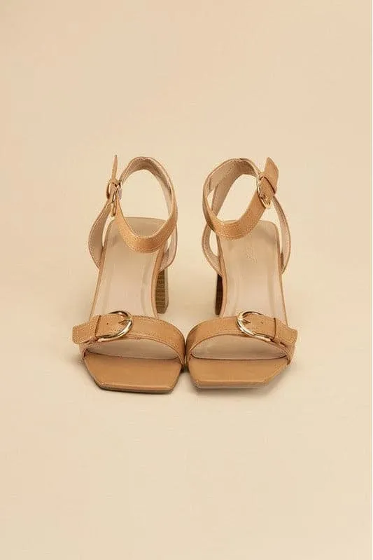 SODA Treaty Buckle Sandal Heels