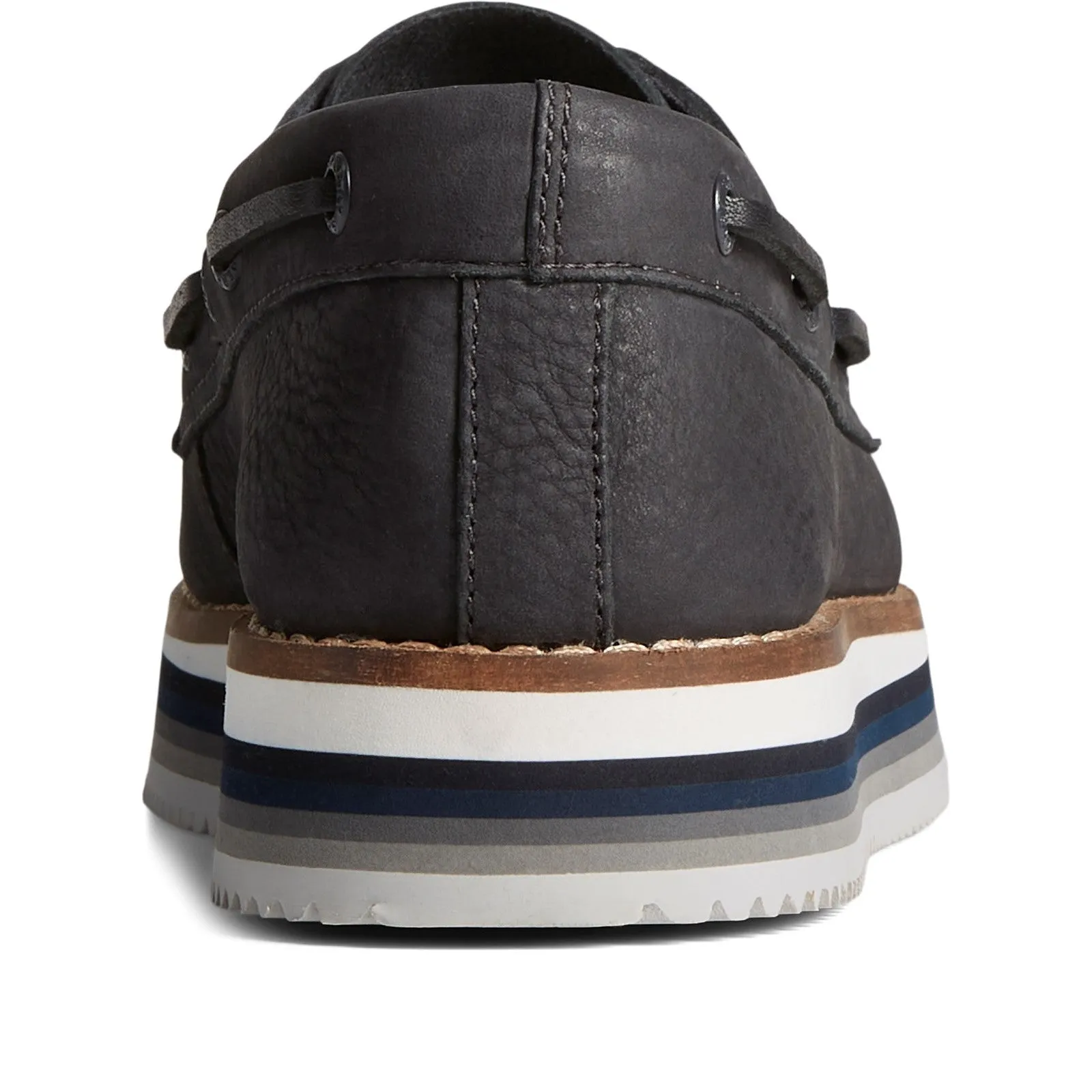 Sperry Womens Authentic Original Stacked Boat Shoes - Black
