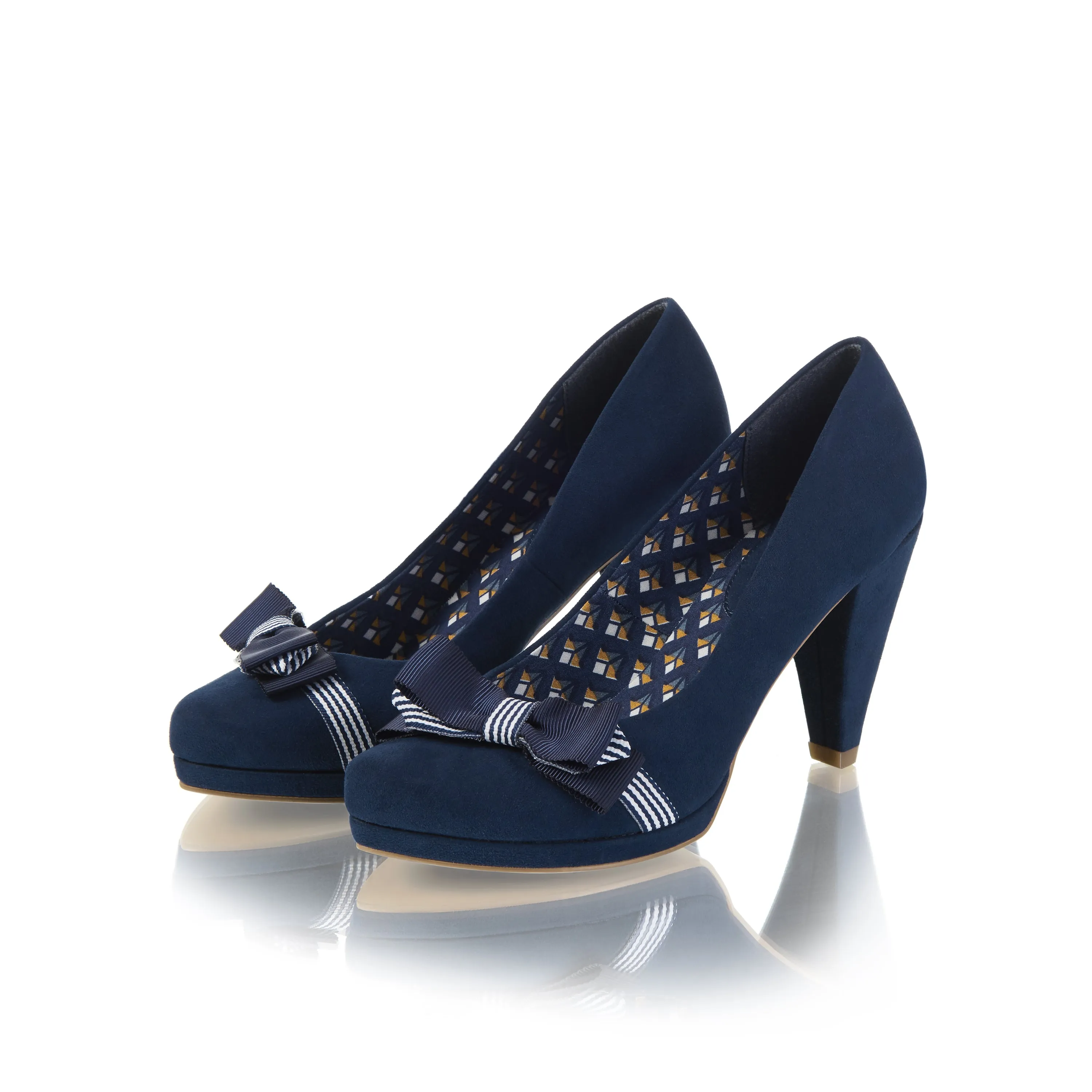 Susanna Navy Blue Court Shoe High Heels by Ruby Shoo