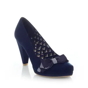 Susanna Navy Blue Court Shoe High Heels by Ruby Shoo