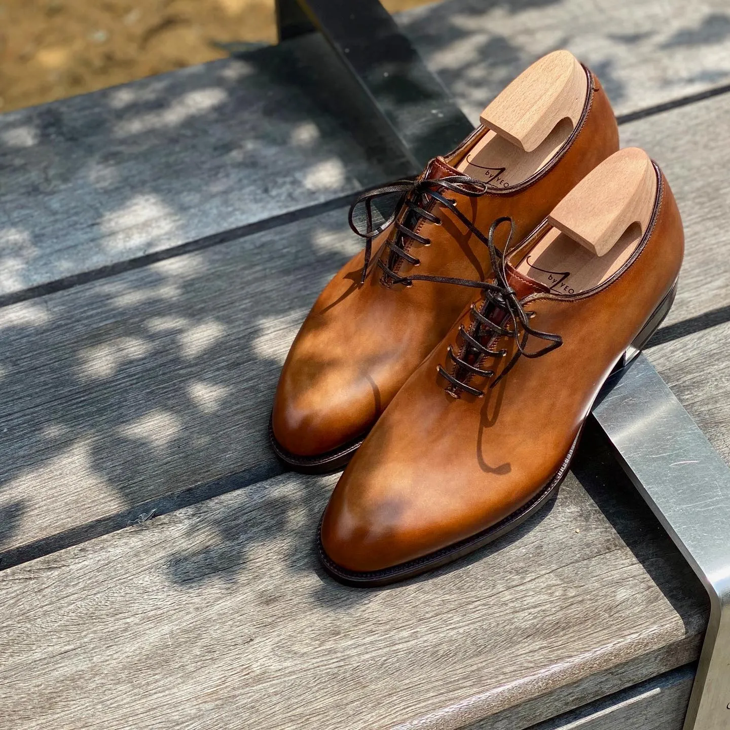 Tan Leather Jemria Whole Cut Oxfords - Formal Shoes - AW24