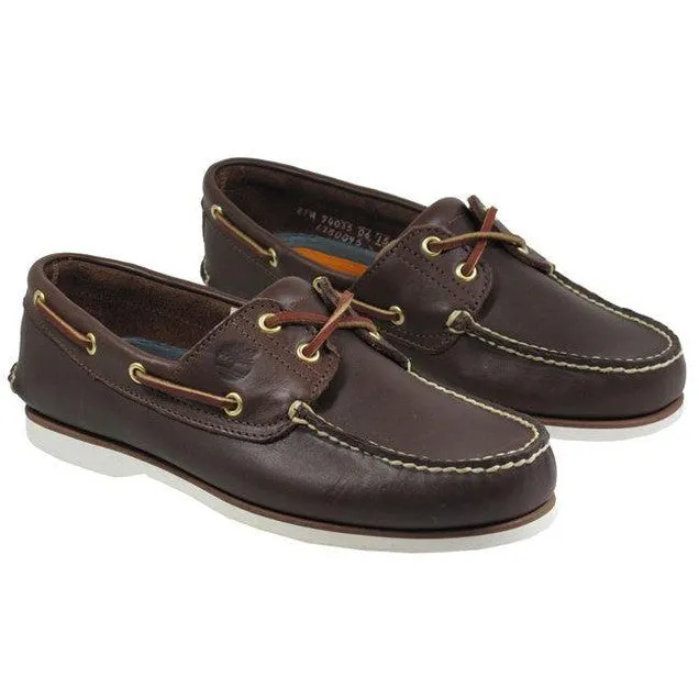Timberland Boots Mens Boat Shoe Brown White