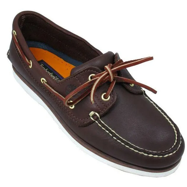 Timberland Boots Mens Boat Shoe Brown White