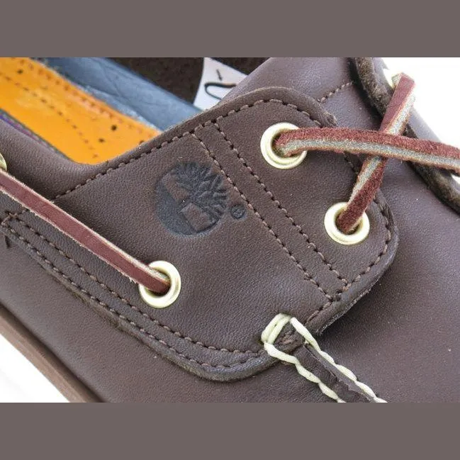 Timberland Boots Mens Boat Shoe Brown White