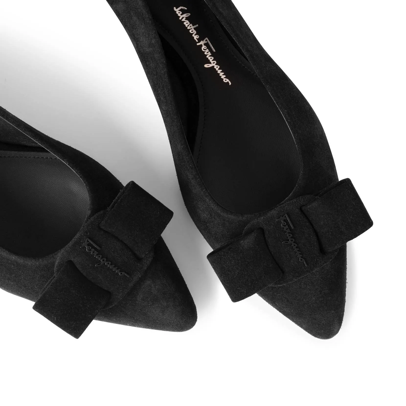 Viva black suede flats